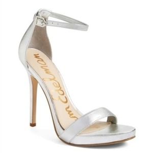 Sam Edelman Eleanor Silver Heel Sandal Size 8